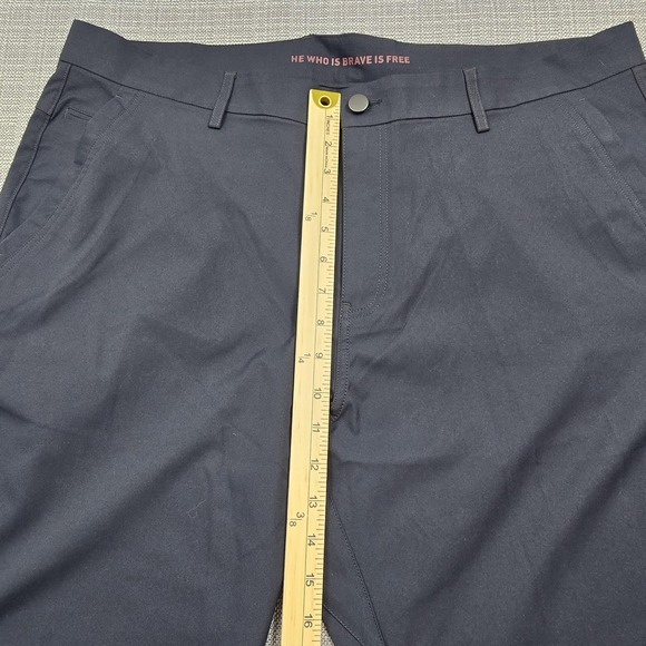 Marcus Pierce Pants Mens 38x27 Black Dress Flat Front Straight Leg Business - Picture 4 of 10